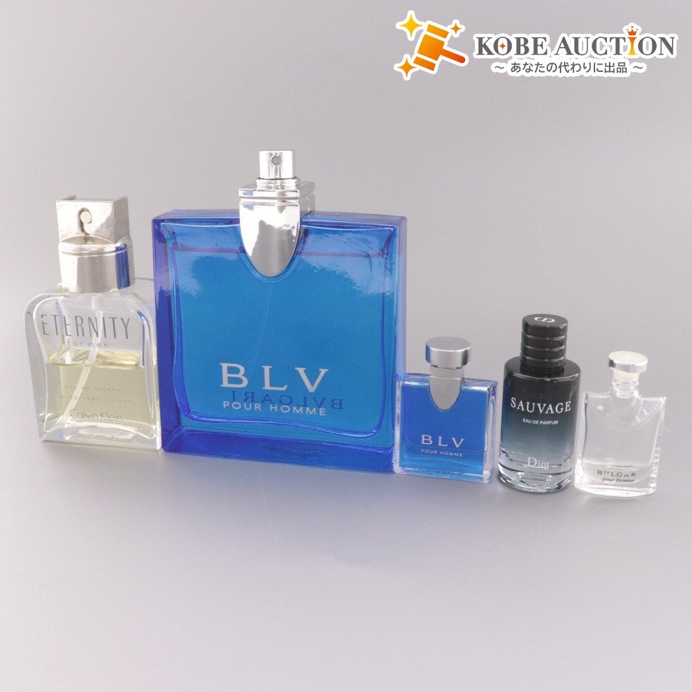 ■ ブルガリ ディオール カルバンクライン 香水 5点セット まとめ売り ブルー プールオム ソバージュ エタニティ 等 メンズ 箱付き含む拍卖