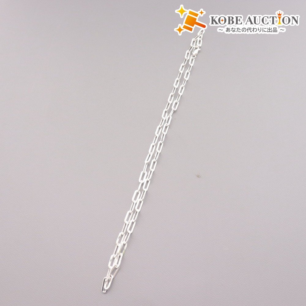 ■ シルバー 925 ネックレス クリップチェーン アクセサリー メンズ レディース 45cm拍卖