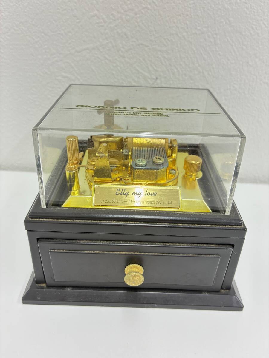 ★☆【 オルゴール/いとしのエリー/ Presented by L M 】昭和 レトロ アンティーク ジュエリーBOX 引出し付 サザン/いとしのエリー ☆★拍卖