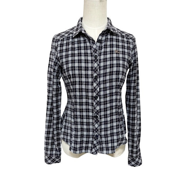 古着 バーバリーブルーレーベル BURBERRY BLUELABEL 長袖 ネルシャツ クリーニング済み チェック柄 レディース サイズ38拍卖