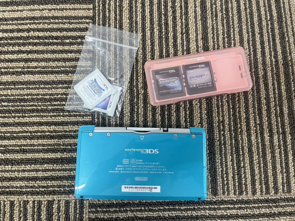 Nintendo 任天堂 3DS 本体 アクアブルー カセット8点セット拍卖