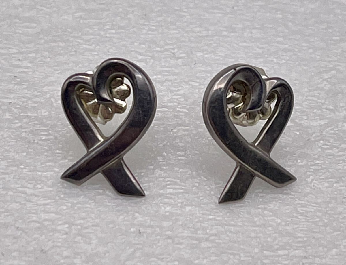 1円〜①B【送料230円】TIFFANY&Co. ティファニー ラビングハート パロマピカソ イヤリング シルバー レディース SV925 シルバー 約3.2g拍卖