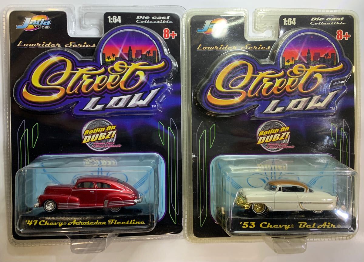 Jada TOYS ジャダトウイズ 1/64 Street LOW *1947 CHEVY Aerosedan Fleetline *1953 CHEVY Bel Air 未開封 計2点拍卖