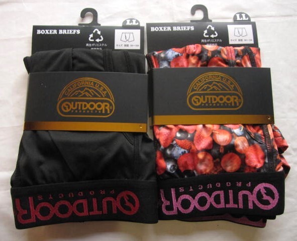 *送料無料*新品*LL*OUTDOOR*ボクサーブリーフ2枚④*前開き*再生ポリエステル使用*アウトドア*ボクサーパンツ**拍卖