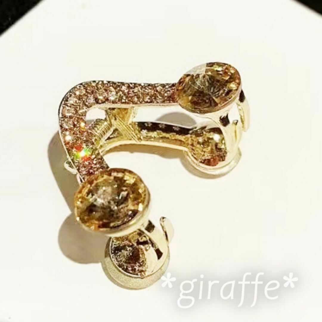 E527 匿名配送 ヘアクリップ シャンパン ラインストーン V字 小さい バンスクリップ ヘアピン バレッタ 髪留め拍卖