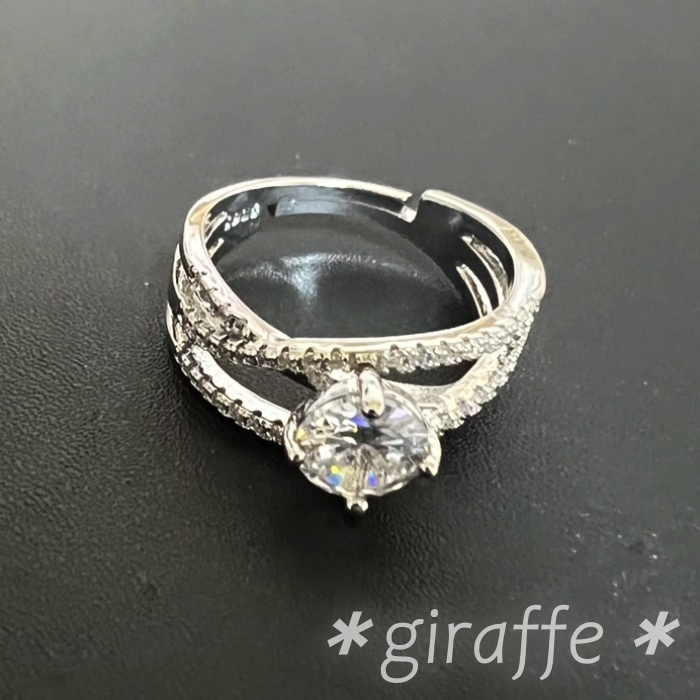 A157 匿名配送 指輪 レディース ジルコニア リング s925 シルバー 多重 交差 クロス フリーサイズ サイズ調節可能拍卖