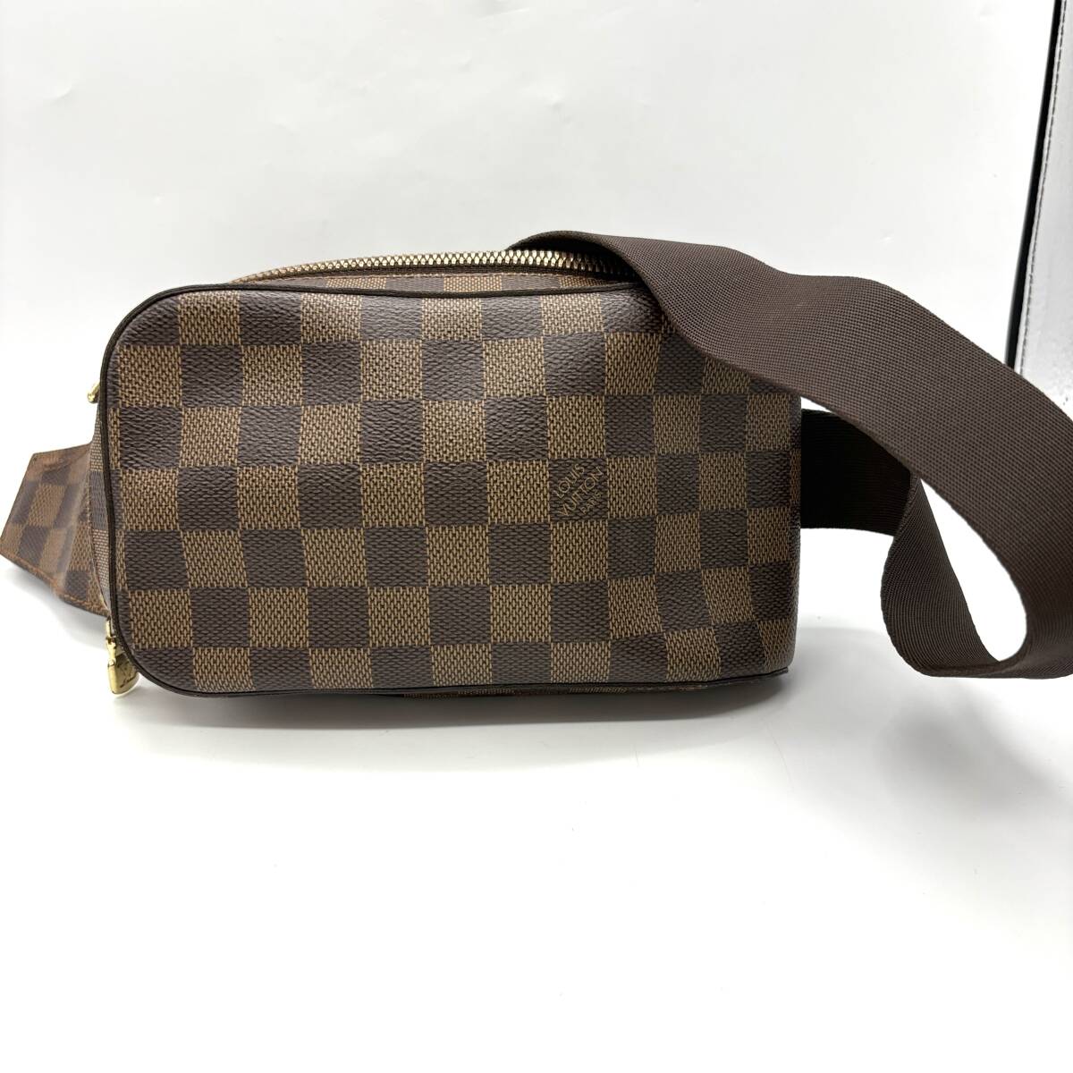 HY1923■Louis Vuitton ルイヴィトン ダミエ エベヌ N51994 ジェロニモス ボディバッグ 定番 シリアルCA0065 1円スタート拍卖