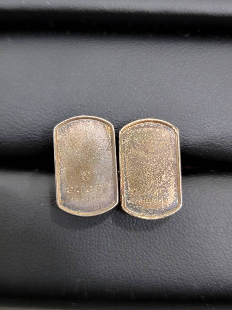 【GT0023】1円スタート GUCCI グッチ カフス 925 刻印 11.8g シルバー ブランド ビジネス フォーマル ファッション オシャレ かっこいい 拍卖