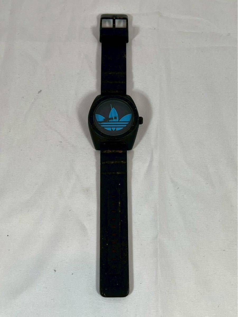 ③ adidas サンティアゴ腕時計 クォーツ ブラック拍卖