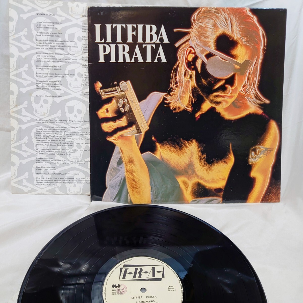 A423【イタリア盤/LP】 Litfiba リトフィーバ / Pirata 2292 46349-1 洋楽 イタリアンロック ニューウェイヴ 12インチ レコード拍卖