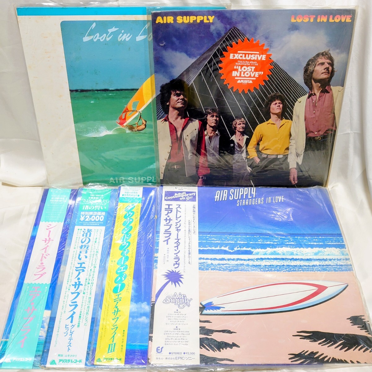 A434【エアサプライ/LP盤セット】 Air Supply 帯含 洋楽 ポップ ロック 12インチ レコード拍卖
