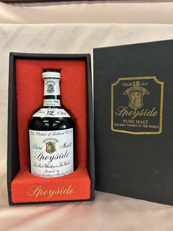 未開栓 古酒 レア!1980年代流通ボトル スぺイサイド12年 Pure Malt Speyside Years 12 Old ウイスキー特級750ml43% 箱あり 保管品拍卖