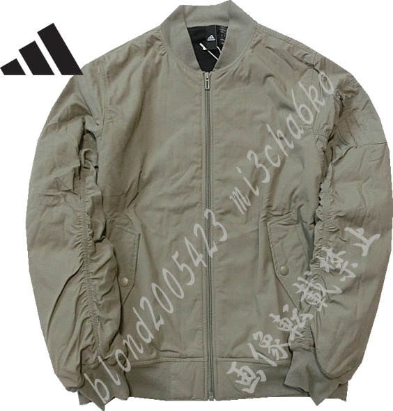 ■新品【adidas】アディダス GOLFに最適 化繊中綿&裏フリース起毛保温 フルジップジャケット■セピア(2XL)拍卖