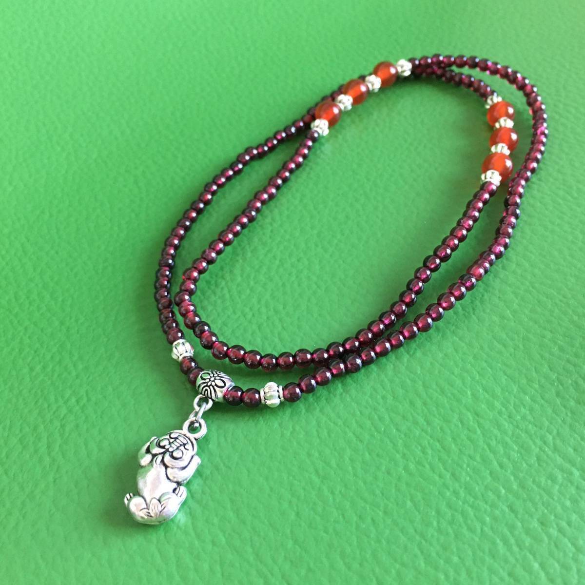 カラーストーン ガーネット ネックレス ペンダント拍卖