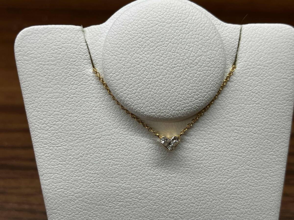STAR JEWELRY ダイヤ ハート ネックレス K18 拍卖