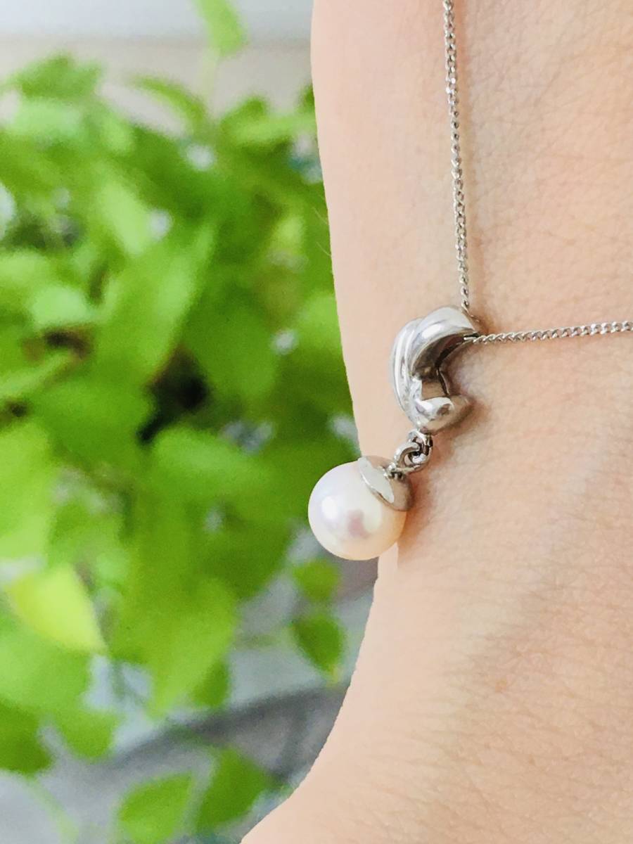 真珠 パール ネックレス ペンダント プラチナ Pt850拍卖