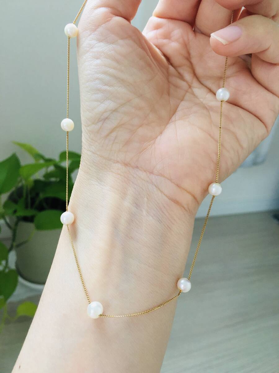 真珠 パール ネックレス K18拍卖