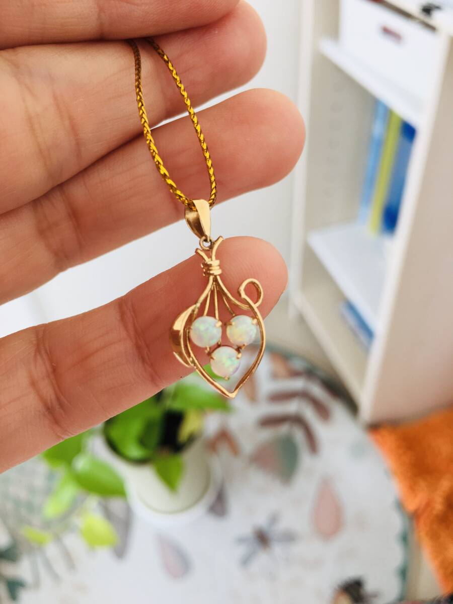 K18 オパール  ペンダントトップ チャーム拍卖