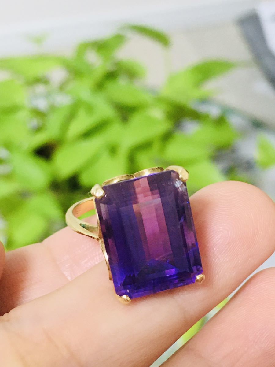 カラーストーン デザイン リング 指輪 K14拍卖