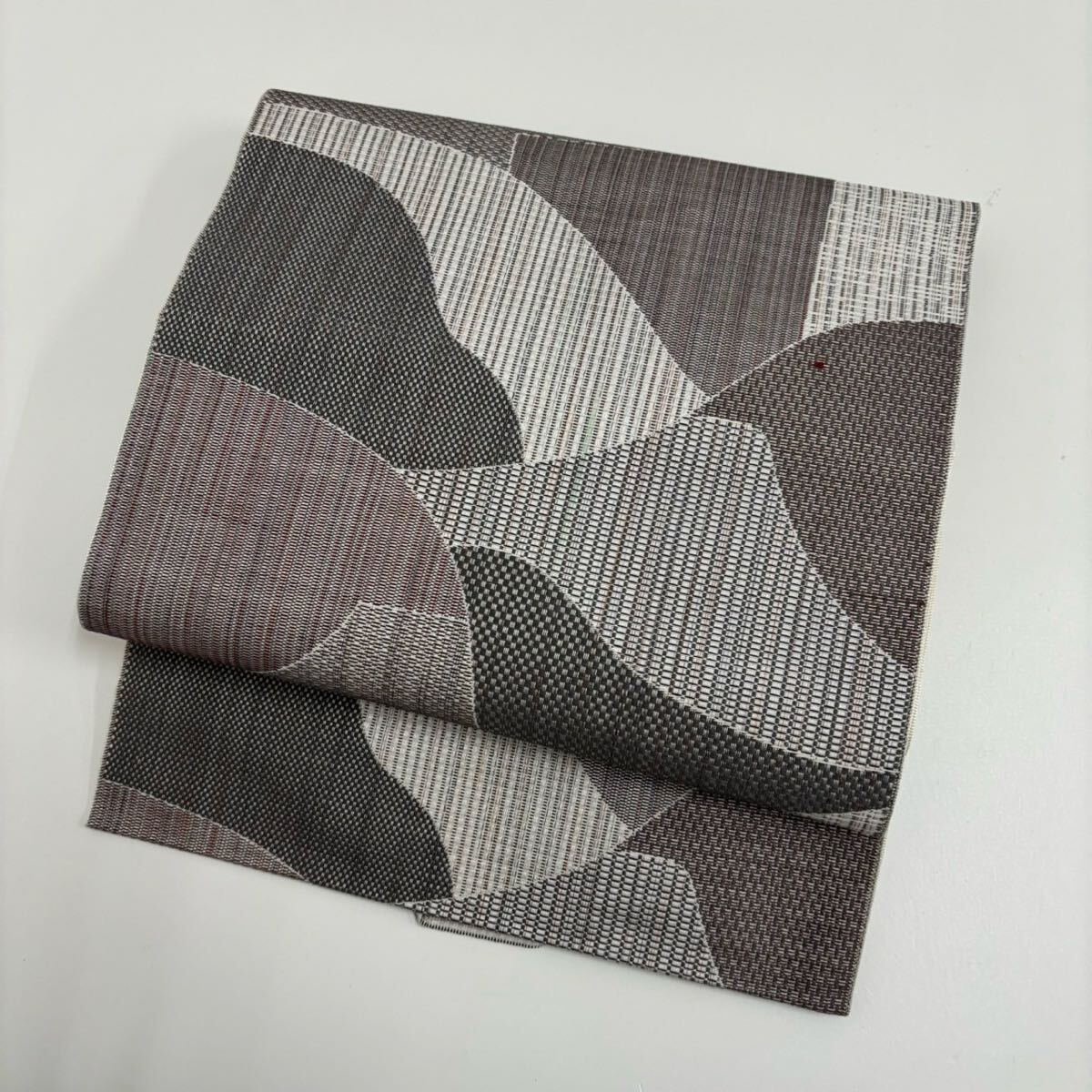 本場筑前博多織 名古屋帯 正絹 上品な加工 八寸 着物 F-848拍卖