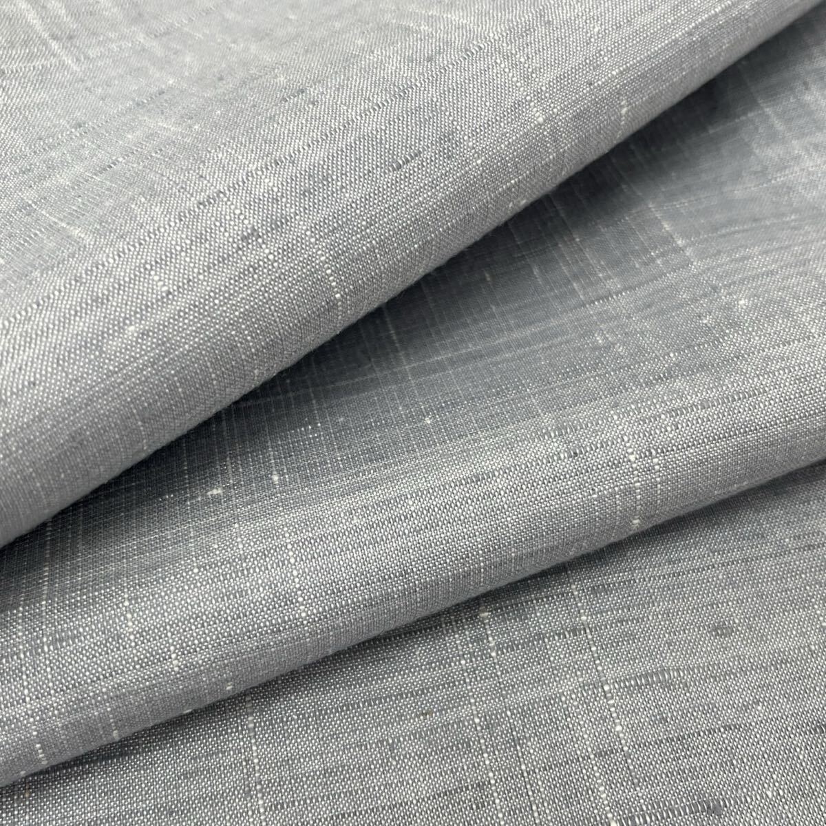 紬着物 無地紬 裄66 正絹 胴抜き グレー地 真綿紬 着物 F-707拍卖