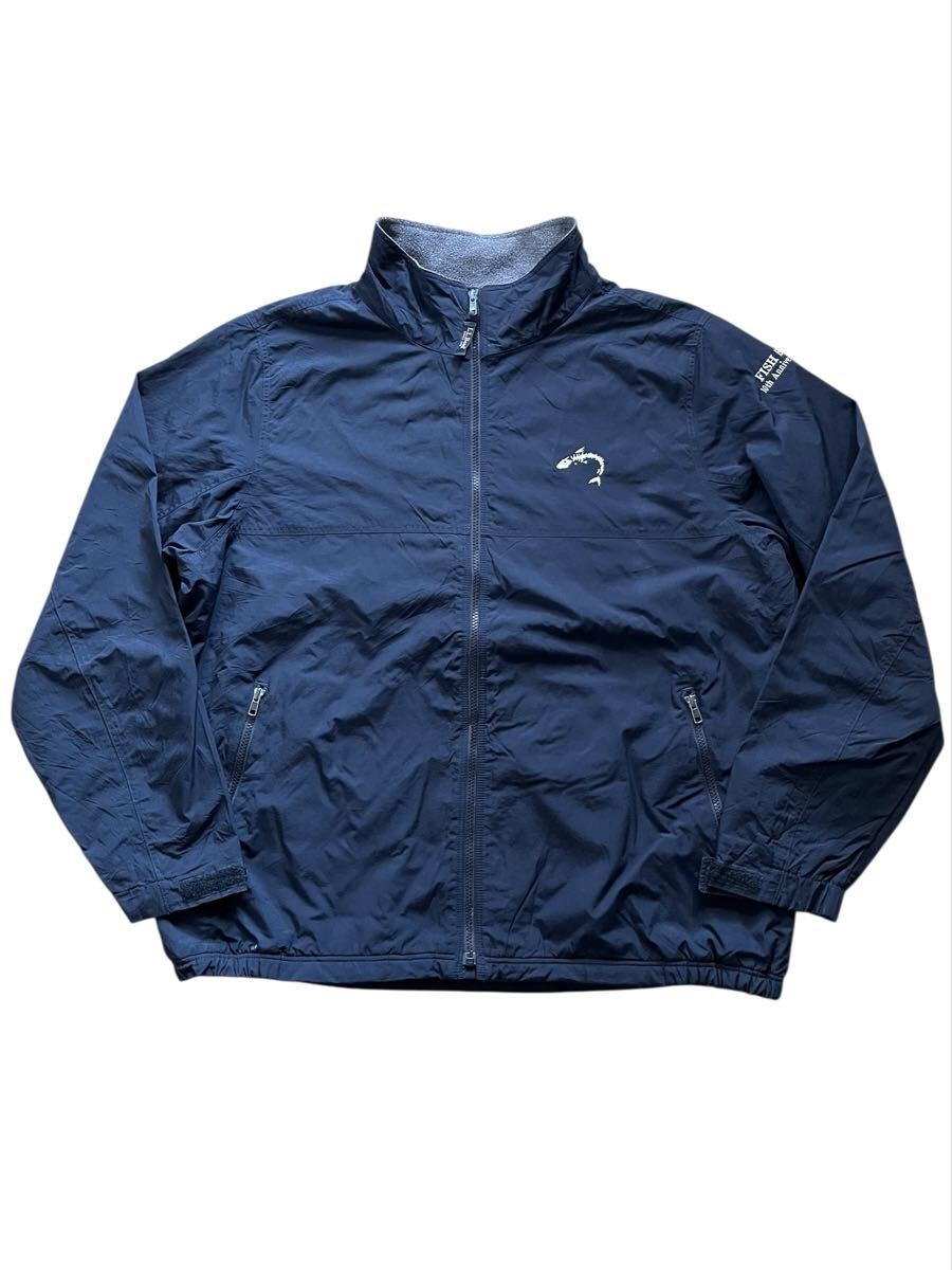 ●●L.L.Bean エルエルビーン シェルドシンチラジャケット ウォームアップジャケット サイズXL 黒ブラック FISH BONES●●拍卖