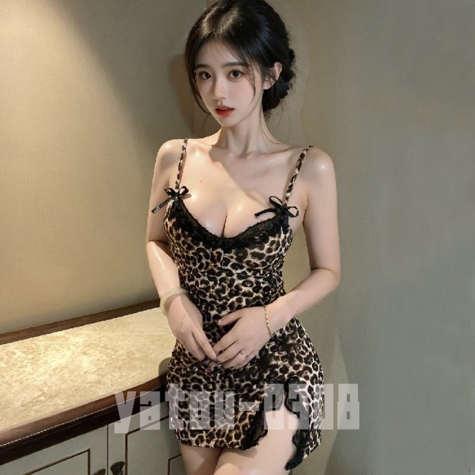 K163 コスプレウェア ヒョウ柄 ミニスカート ベビードール キャミソール Tバック セクシーランジェリー ナイトウェア拍卖