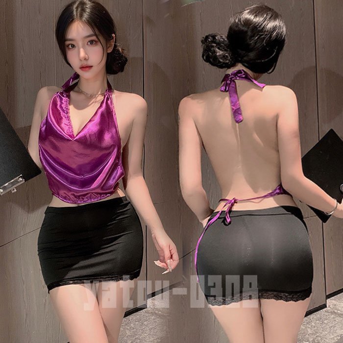 H957 コスプレウェア ミニスカート レースクイーン 背中魅せ Tバック 秘書 女教師 セクシーランジェリー コスプレウェア 拍卖