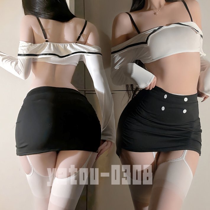 K023 コスプレウェア 悩殺 長袖 トップス ミニスカート 秘書 OL レースクイーン セクシーランジェリー ナイトウェア拍卖