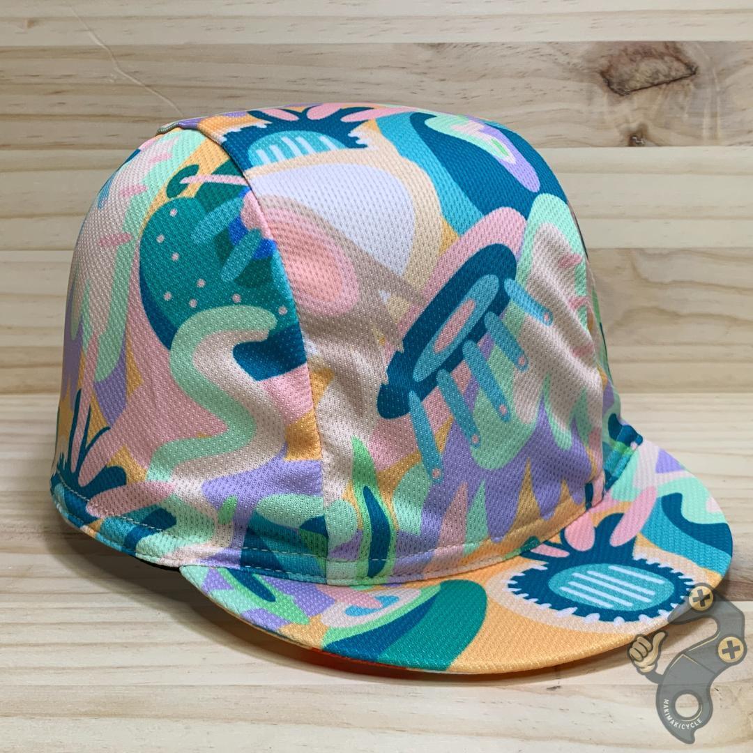 【新品】サイクリングキャップ サイクルキャップ ヘルメットの下にも フラワー拍卖