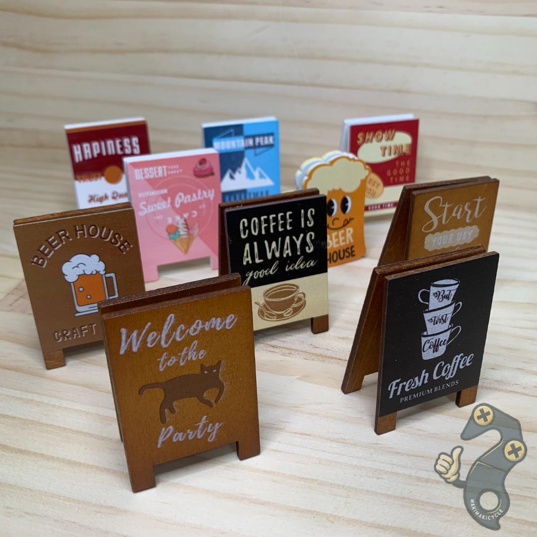 【新品】レトロミニ看板クリップ 10個セット 卓上を彩る可愛い雑貨!拍卖