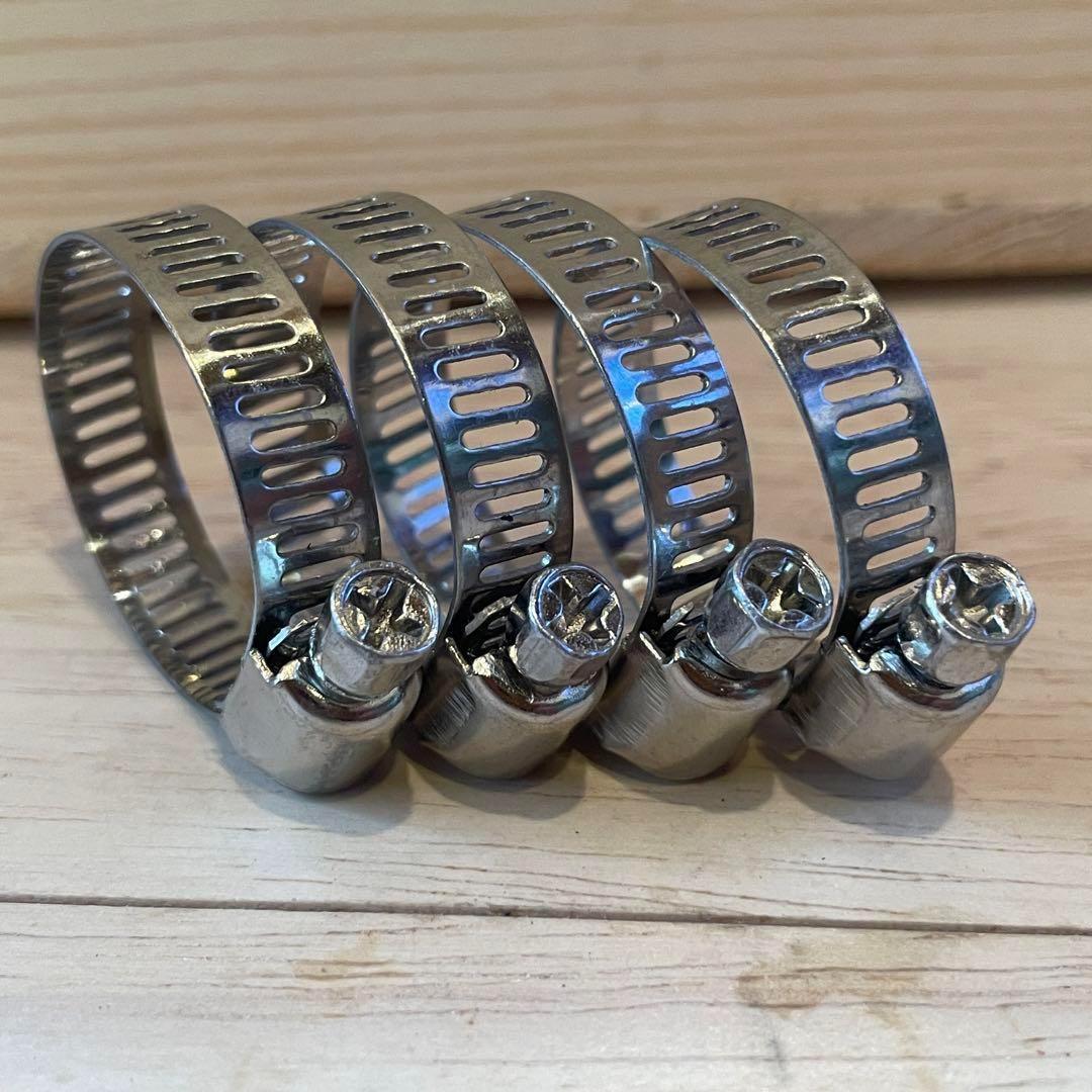 【新品】 ホースバンド ステンレス製 19〜29㎜ 幅10㎜ 4個セット拍卖