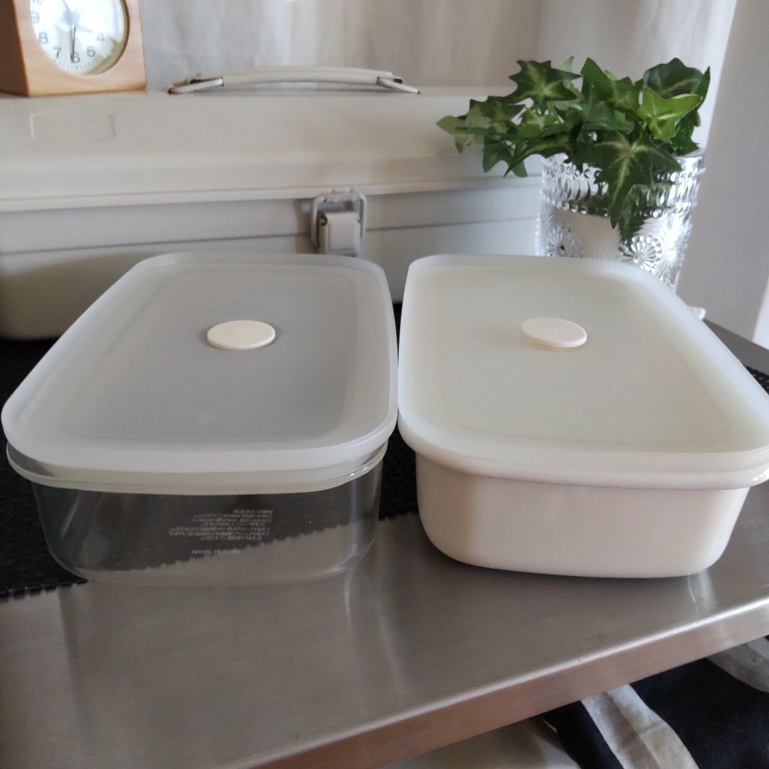 無印良品 保存容器 ホーロー 2個まとめて拍卖