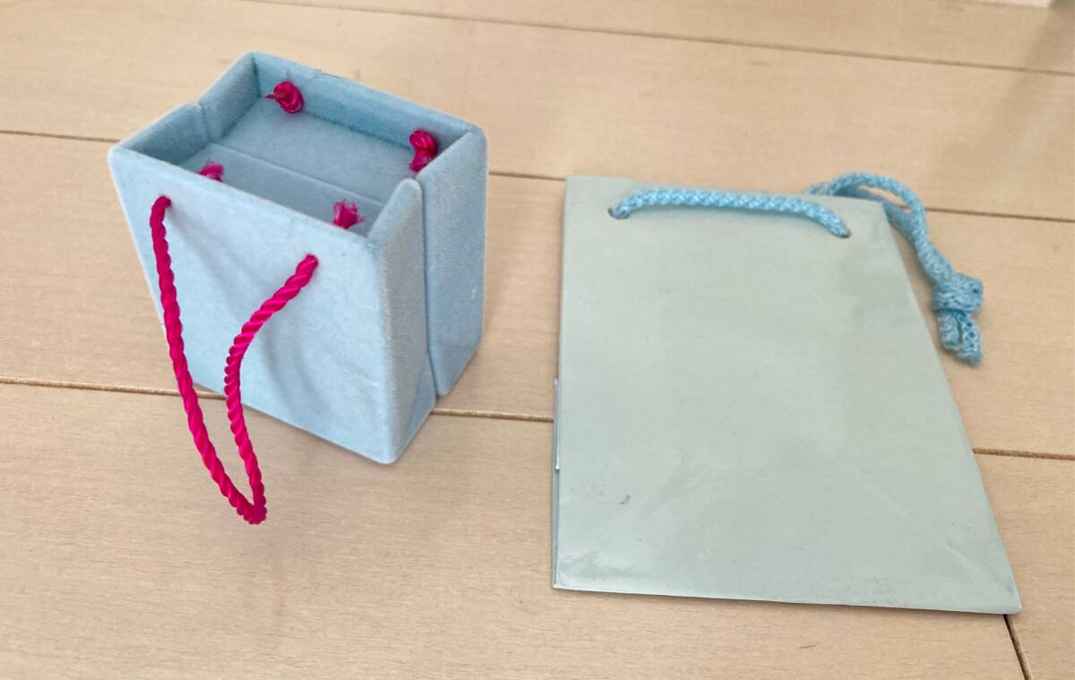 リングケース アクセサリーケース バッグ型 水色拍卖