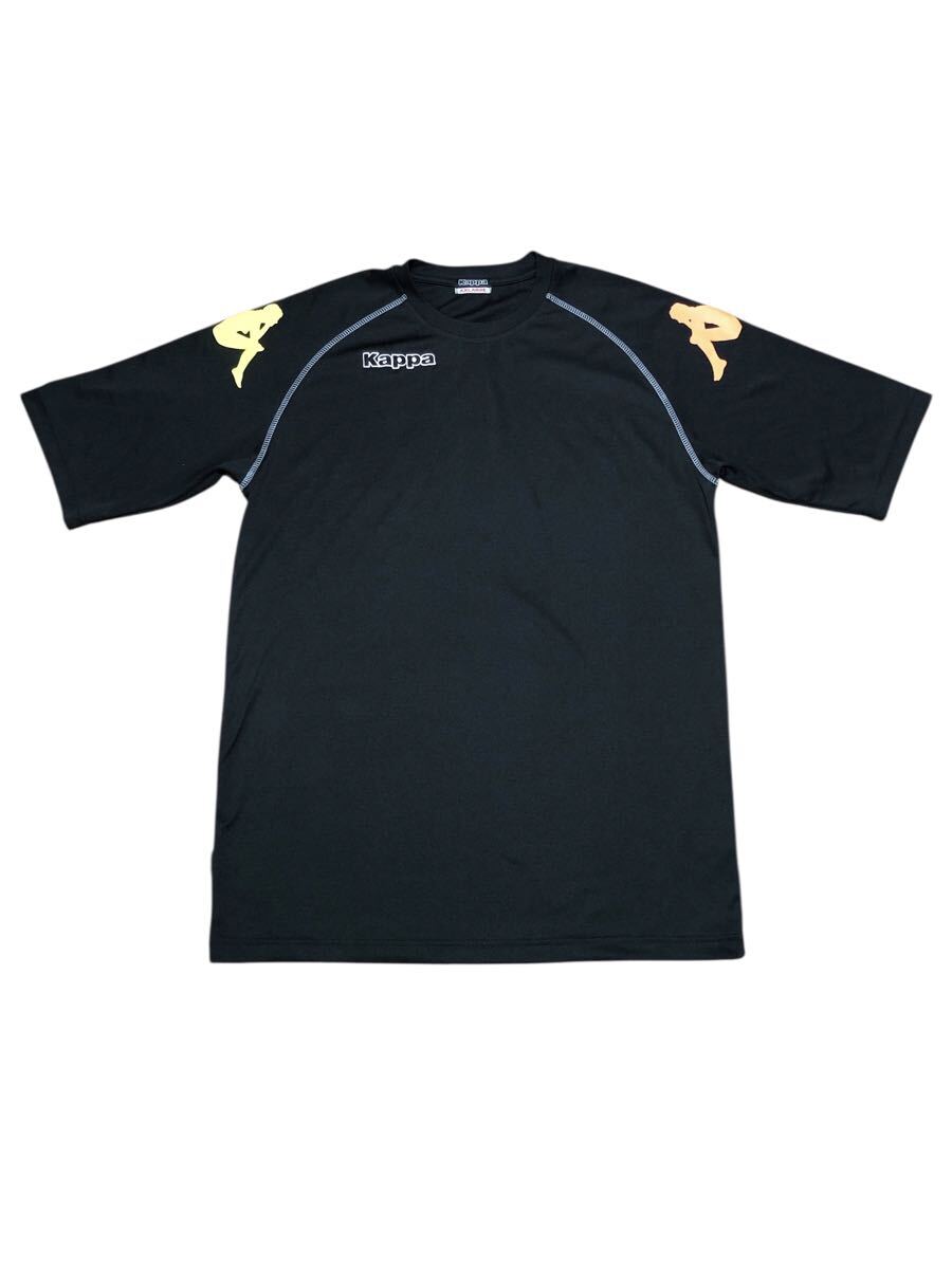 【サッカー】kappa トレーニングシャツ 半袖 黒 XXLサイズ拍卖