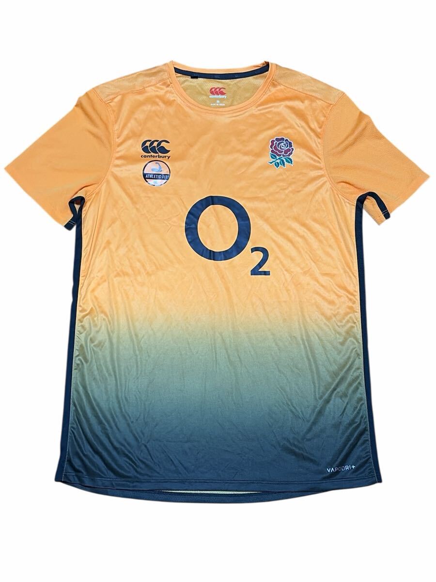 【ラグビー】イングランド代表 ユニフォーム ゲームシャツ カンタベリー Mサイズ 黄色拍卖