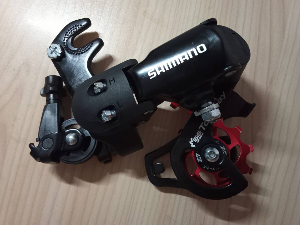 RD-FT35 SHIMANO リヤディレイラー 逆爪用 ホイールタイプ・ケーブルガイドプーリー付き セラミックベアリングプーリー換装済拍卖