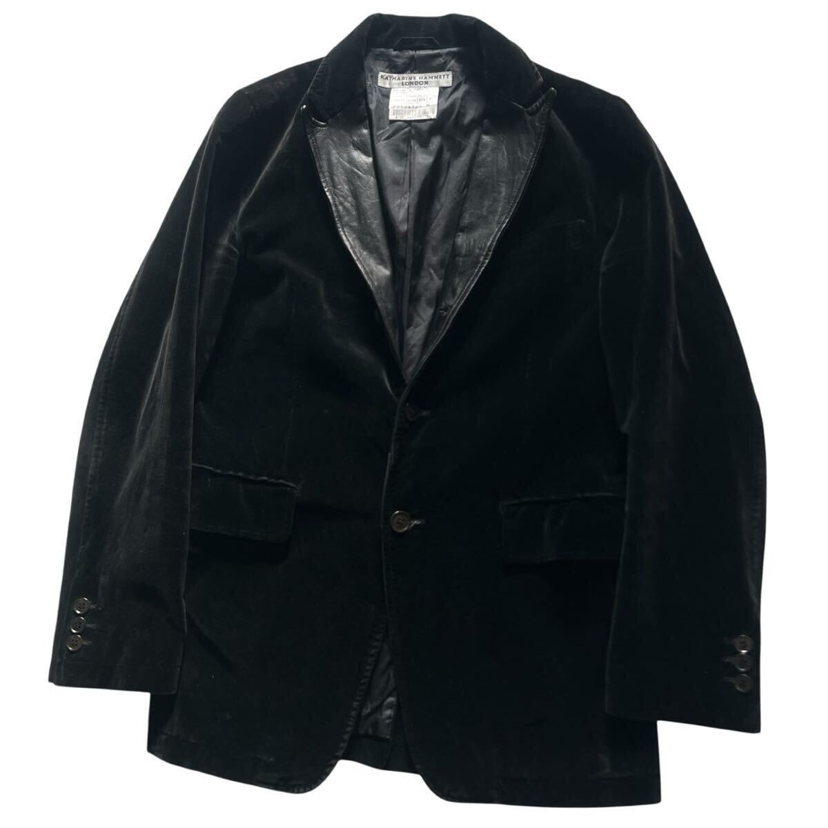 Katharine hamnett corduroy leather tailored jacket London millitaly artisan collection archive vintage 80s 90s 00s拍卖