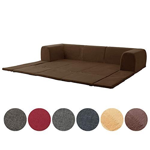 【お買い得品】 カバーが洗える 日本製 ジュイール Mサイズ ローソファー A682a-594BR プレイマット セルタン テク拍卖