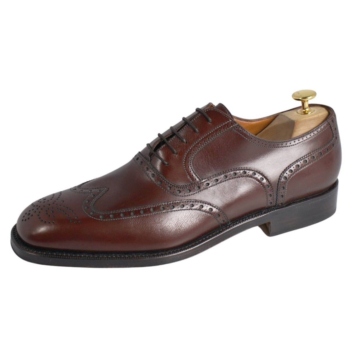 未使用 サルヴァトーレ フェラガモ Salvatore Ferragamo TRAMEZZA レザーシューズ ビジネスシューズ 10.5D(28.5cm) 茶色 ce10oe-rm20e34027拍卖