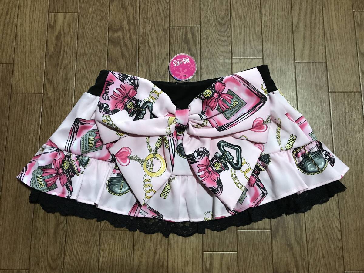★新品タグ付き★MA*RS マーズ MARS★パフューム柄 ビッグリボン付きミニスカート★香水★希少 レア拍卖
