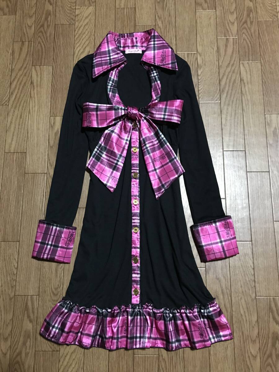 ★新品タグ付き★MA*RS マーズ MARS★チェック柄 ビッグリボンワンピース★希少 レア拍卖