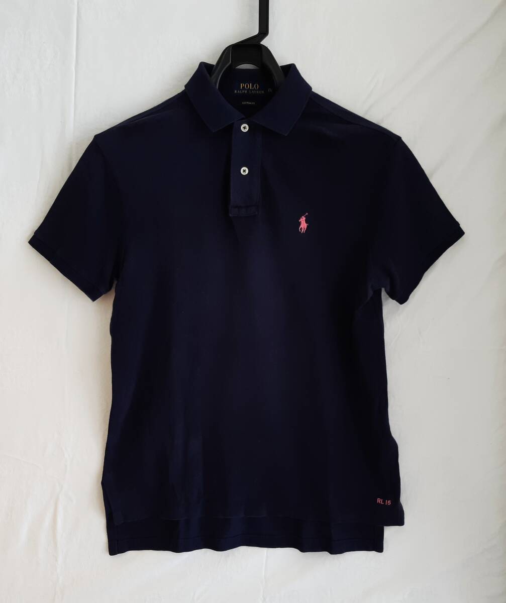 【菊水-576】ラルフローレン POLO RALPH LAUREN/CUSTOM FIT/半袖ポロシャツ/メンズ/ S 170/92A/ネイビー(SK) 拍卖