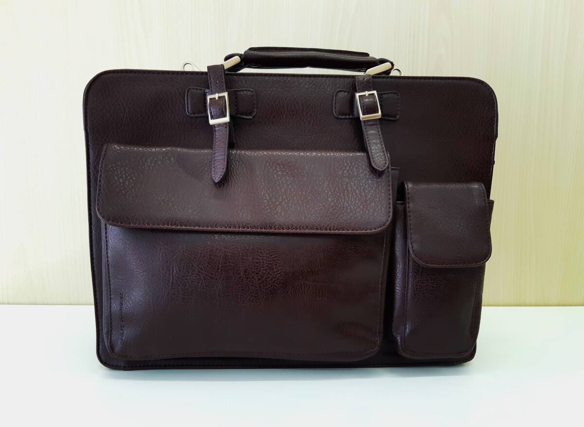 【菊水-628】アドルフォ・ドミンゲス ADOLFO DOMINGUEZ/2WAYビジネスバッグ/メンズ/ブラウン(SK) 拍卖