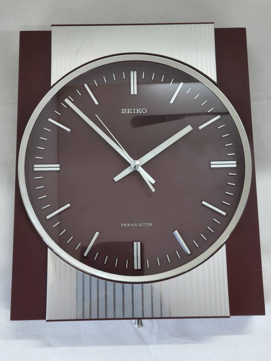 【菊水-741】SEIKO セイコー 壁掛け時計 トランジスタクロック TTX-818 動作確認済み 傷あり 現状品/(S)拍卖