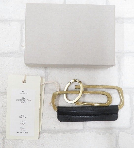 2A4919-2■未使用品 HOBO BIG CLIP KEY RING BRASS HB-A3603 ホーボー クリップキーリング拍卖