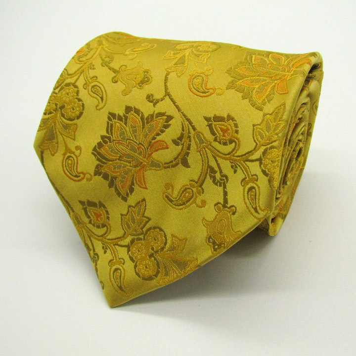 ジムトンプソン ブランド ネクタイ 総柄 ペイズリー 花柄 幾何学模様 シルク PO メンズ イエロー JIM THOMPSON拍卖