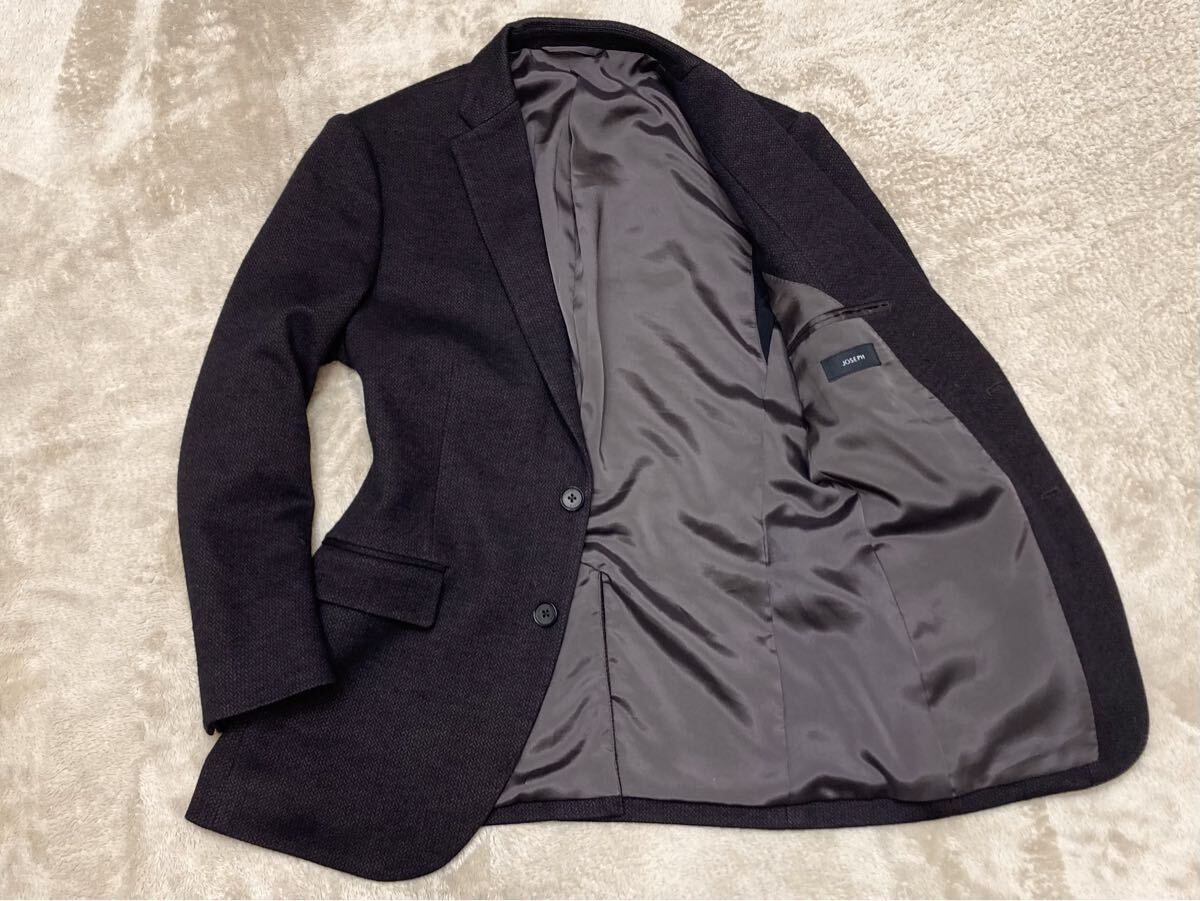 【美品】定価5.5万円 JOSEPH HOMME ジョセフオム 2B ツイードジャケット/46(M) 濃茶 ダークブラウン ヘリンボーン拍卖