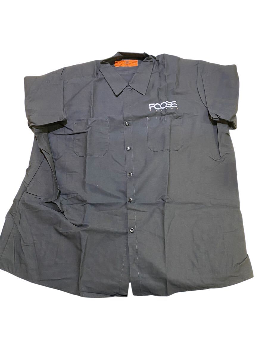 ∞ 未使用品 RED KAP レッドキャップ トップス 3XL ワークシャツ USA製 FOOSE DESIGN ブラック 半袖 シャツ ヴィンテージ 古着 ④拍卖