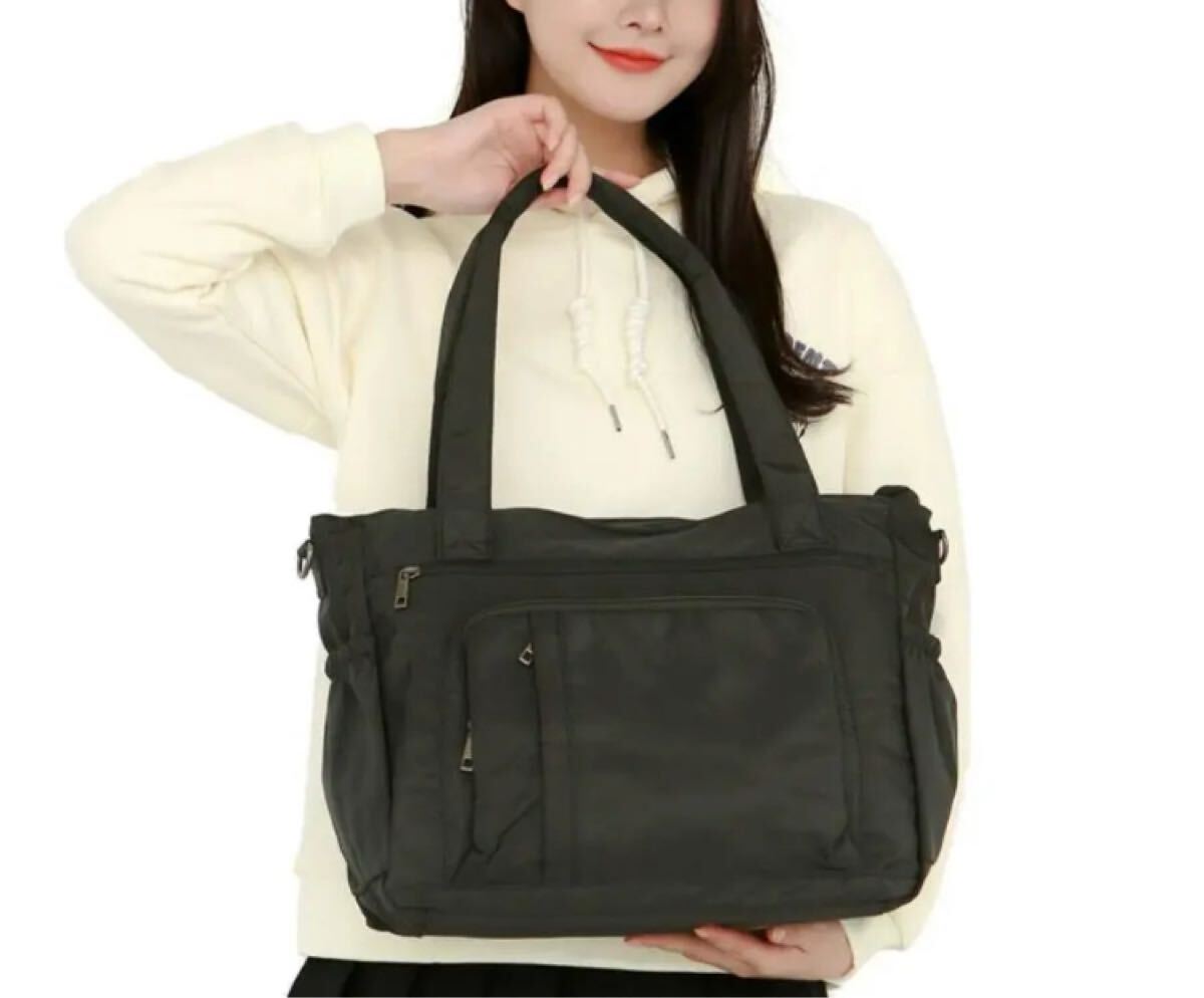 ブラック ナイロン トートバッグ 通勤拍卖